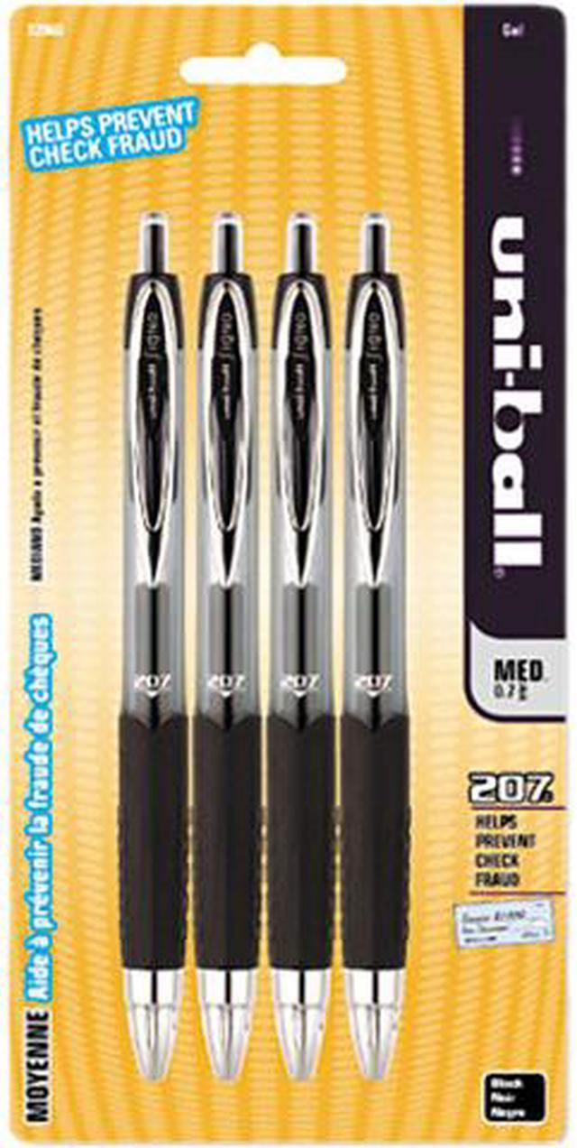 Signo Gel 207 Roller Ball Retractable Gel Pen, Medium, Black Ink