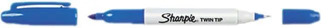 Main image of Sharpie, 32003, Twin-Tip Marker, Fine, Ultra Fine Point Type - Blue Alcohol Based Ink - 12/DZ, 1 Dozen