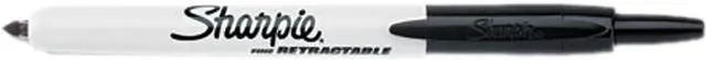Main image of Sharpie 32701 Retractable Permanent Marker, Fine Point, Black