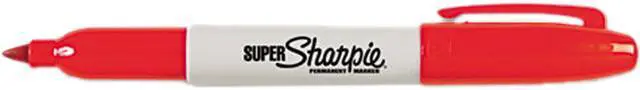 Main image of Sharpie 33002 Super Permanent Markers, Fine Point, Red, Dozen