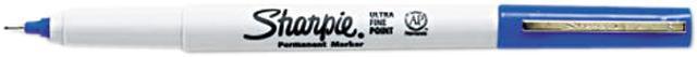 Sharpie Permanent Marker, Ultra Fine Tip, Blue, Dozen (37003)