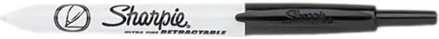 Main image of Sharpie 1735790 Retractable Ultra Fine Tip Permanent Marker, Black