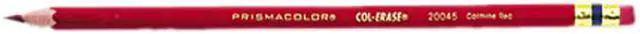 Main image of Prismacolor 20045 Col-Erase Pencil w/Eraser, Carmine Red Lead/Barrel, Dozen