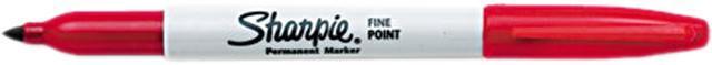 Sharpie 30002 Permanent Marker, Fine Point, Red, Dozen 