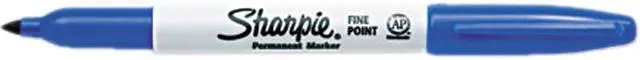 Main image of Sharpie 30003 Permanent Marker, Fine Point, Blue, Dozen