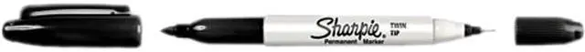 Main image of Sharpie, 32001, Twin-Tip Marker, Fine, Ultra Fine Point Type - Black Alcohol Based Ink - 12/DZ, 1 Dozen