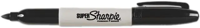 Sharpie 33001 Super Permanent Markers, Fine Point, Black, Dozen