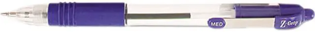 Main image of Zebra Z-Grip Retractable Ballpoint Pen, Blue Ink, Medium, 1.0 mm (Dozen)