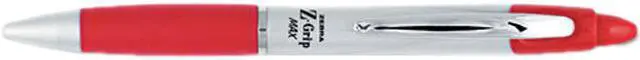 Main image of Zebra 22430 Z-Grip MAX Ballpoint Retractable Pen, Red Ink, Medium, Dozen