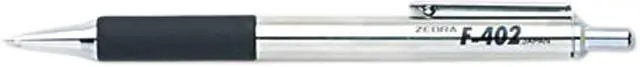 Main image of Zebra 29210 F-402 Ballpoint Retractable Pen, Black Ink, Fine