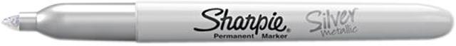 SHARPIE 39109PP Metallic Permanent Markers, Fine Point, Silver, 4 Count