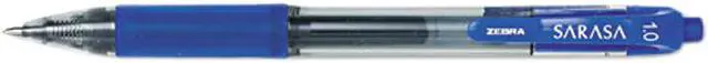 Main image of Zebra 46620 Sarasa Roller Ball Retractable Gel Pen, Blue Ink, Bold, Dozen