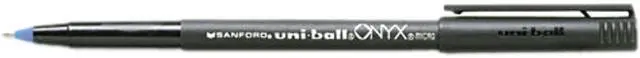 Main image of uni-ball Onyx Stick Roller Ball Pen, Blue Ink, Micro, 0.50 mm (Dozen)