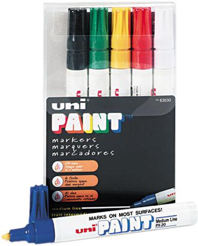 Sanford 63630 uni-Paint Marker, Medium Point, Assorted, 6/Set 