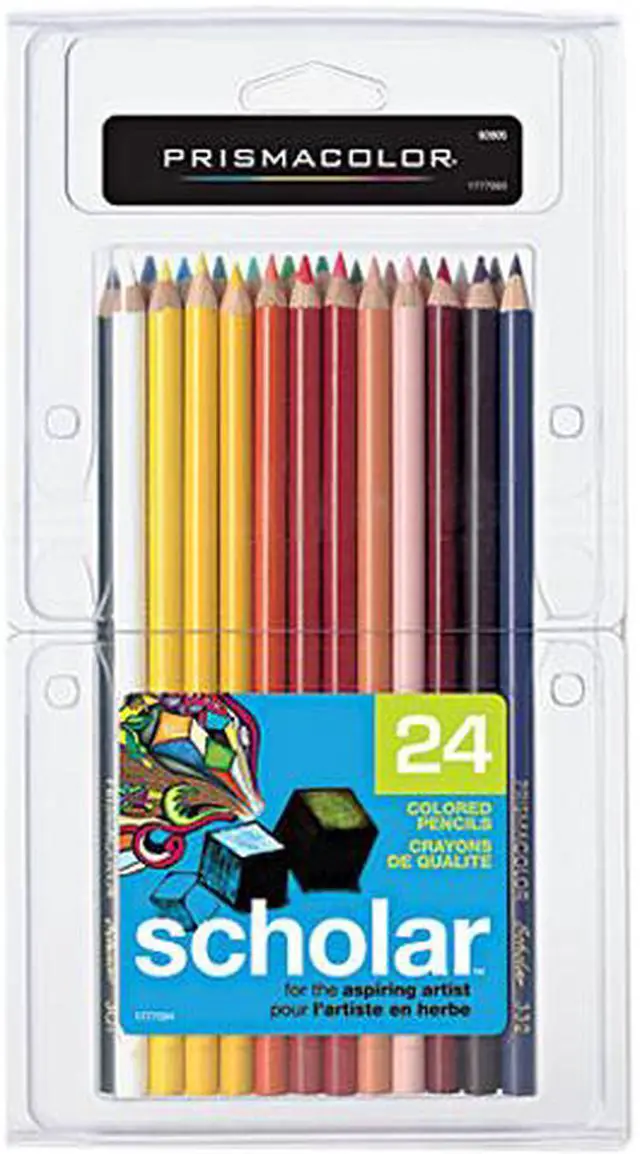 Main image of Prismacolor 92805 Scholar Colored Woodcase Pencils, 24 Assorted Colors/Set