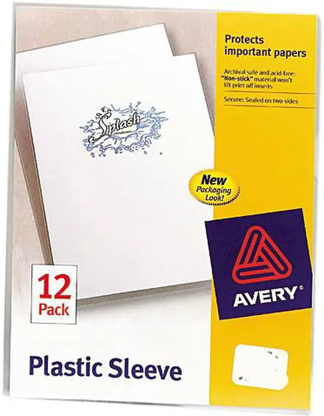 Main image of Avery 72311 Plastic Sleeves, Letter, Polypropylene, Clear, 12/Pack