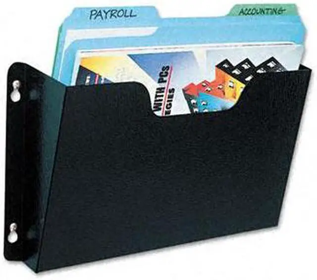 Alt view image 2 of 2 - Buddy Products 5201-4 Dr. Pocket Steel Add-On/Single Pocket Wall File, Letter, Black
