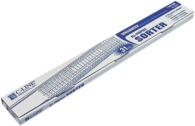 Main image of C-line 30526 Sorter, A-Z/1-31/Jan-Dec/Sun-Sat/0-30,000 Index, Letter Size, Plastic, Blue