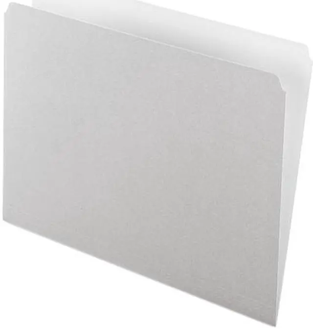 Main image of Pendaflex 152-GRA Two-Tone File Folders, Straight Cut, Top Tab, Letter, Gray/Light Gray, 100/Box