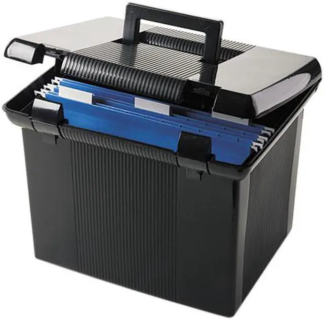Main image of Pendaflex 41742 Portafile File Storage Box, Letter, Plastic, 14-7/8 x 12-1/8 x 11-7/8, Black