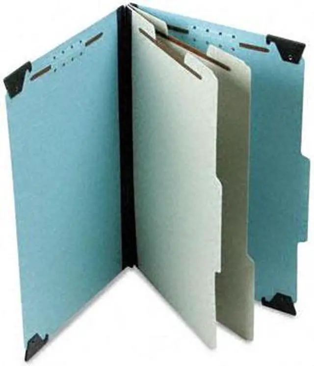 Main image of Pendaflex 59352 2" Expansion Pressboard Hanging Folder, Legal, Six-Section, Blue