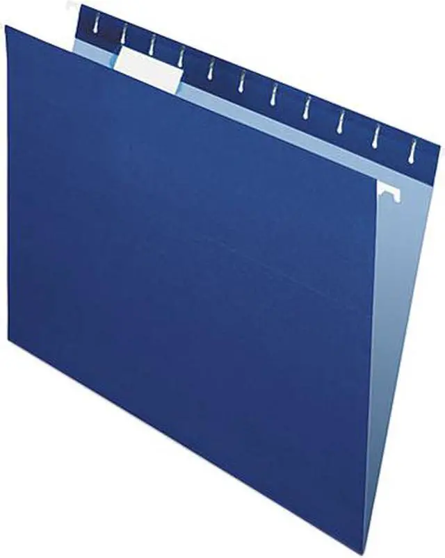 Main image of Pendaflex 81615 Hanging File Folders, 1/5 Tab, Letter, Navy, 25/Box