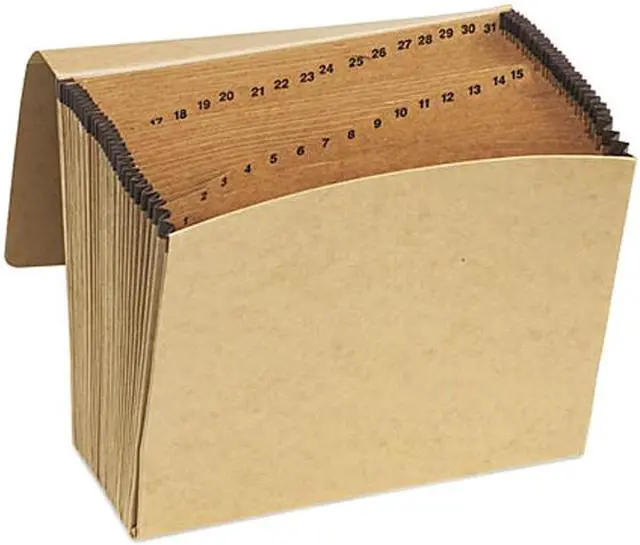 Main image of Pendaflex Essentials K-17D-OX Essentials 1-31 Expanding File, 31 Pockets, Kraft, Letter, Brown
