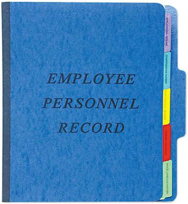 Main image of Pendaflex SER-1-BL Vertical Personnel Folders, 1/3 Cut Top Tab, Letter, Blue