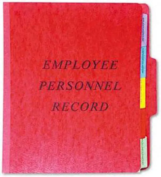 Main image of Pendaflex SER-1-ER Vertical Personnel Folders, 1/3 Cut Top Tab, Letter, Red