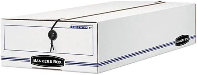 Main image of Bankers Box 00007 Liberty Storage Box, Check/Voucher, 9-1/2 x 23-1/4 x 4-1/4, WE/Blue, 12/Carton