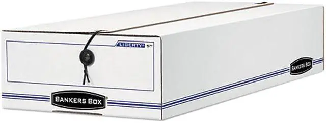 Main image of Bankers Box 00009 Liberty Basic Storage Box, Check/Voucher, 9 x 14-1/4 x 4, White/Blue, 12/Carton