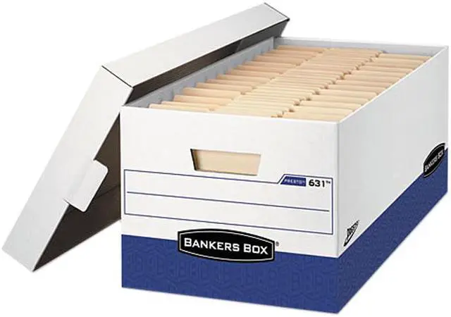 Main image of Bankers Box 0063201 Presto Maximum Strength Storage Box, Lgl 24", 15" x 24" x 10", WE, 12/Carton