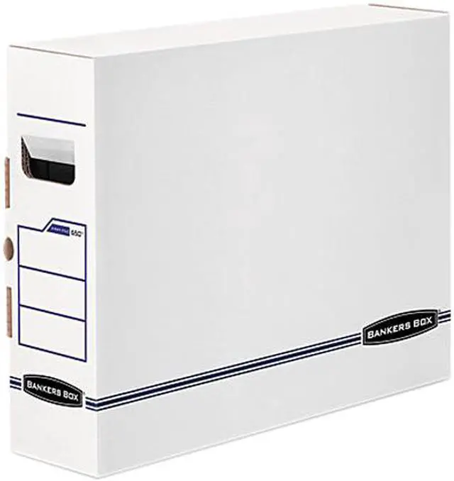 Main image of Bankers Box 00650 X-Ray Storage Box, Film Jacket Size, 5 x 14-7/8 x 18-3/4, White/Blue, 6/Carton