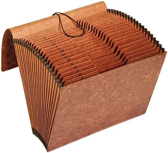 Main image of Globe-Weis R117ALHD Accordion Files with Flap, 21 Pockets, 1/3 Tab, Letha Tone, Letter, Brown