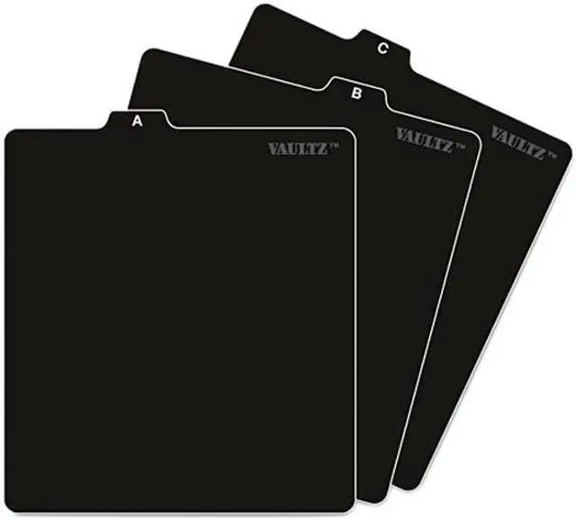 Main image of Vaultz VZ01176 A-Z CD File Guides, 5 x 5 3/4, Black