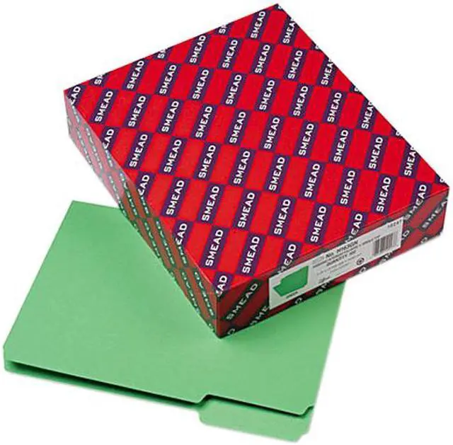 Main image of Smead 10247 Interior File Folders, 1/3 Cut Top Tab, Letter, Green, 100/Box