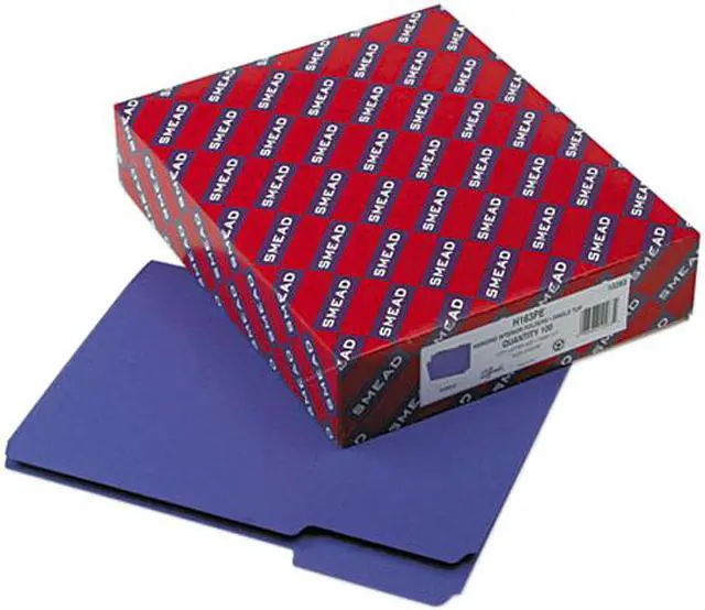 Main image of Smead 10283 Interior File Folders, 1/3 Cut Top Tab, Letter, Purple, 100/Box