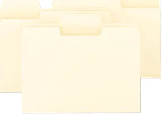 Main image of Smead 10395 SuperTab Guide Height Reinforced Folders, Top Tab, Letter, Manila, 100/Box