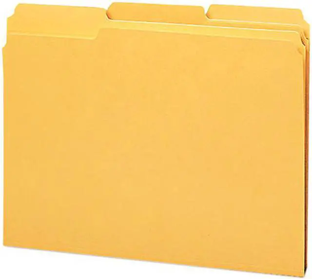 Main image of Smead 12234 File Folders, 1/3 Cut, Reinforced Top Tab, Letter, Goldenrod, 100/Box