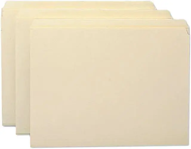 Main image of Smead 10310 File Folders, Straight Cut, Reinforced Top Tab, Letter, Manila, 100/Box