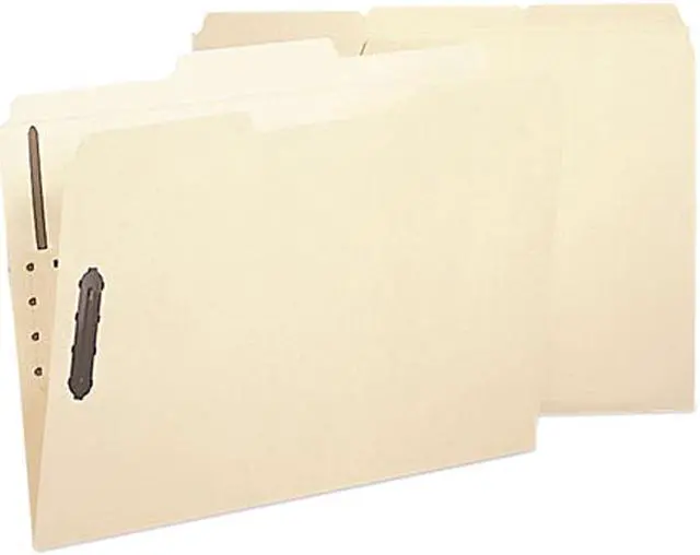 Main image of Smead 10545 Acid-Free Poly Folder, Two Fasteners, 1/3 Cut Top Tab, Letter, Manila, 24/Box