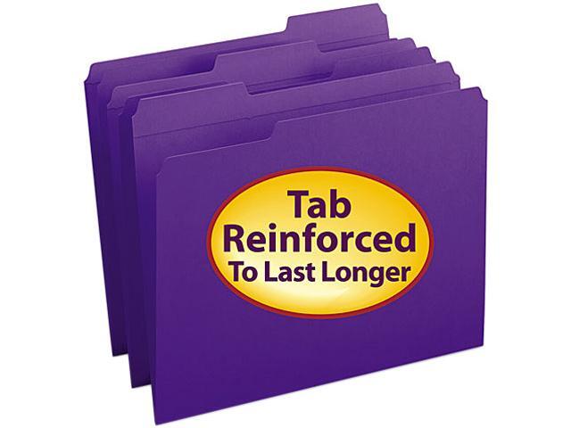 File Folders Smead 1/3 Cut - Reinforced Top Tab Letter Size, Purple ...