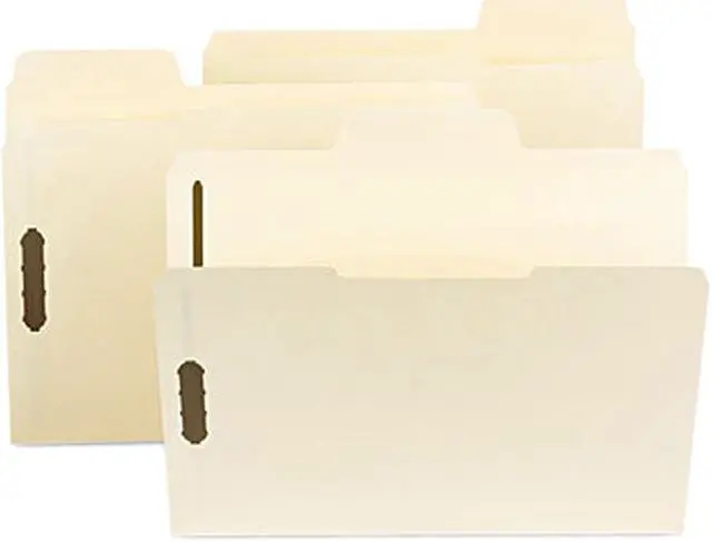 Main image of Smead 14535 SuperTab File Folders with Fastener, 1/3 Cut, 11 Point, Letter, Manila, 50/Box