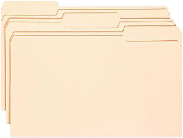 Main image of Smead 15338 Antimicrobial File Folders, 1/3 Cut Top Tab, Legal, Manila, 100/Box