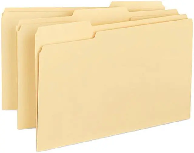 Main image of Smead 15339 100% Recycled File Folders, 1/3 Cut, One-Ply Top Tab, Legal, Manila, 100/Box