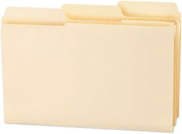 Main image of Smead 15395 SuperTab Guide Height Reinforced Folders, Top Tab, Legal, Manila, 100/Box