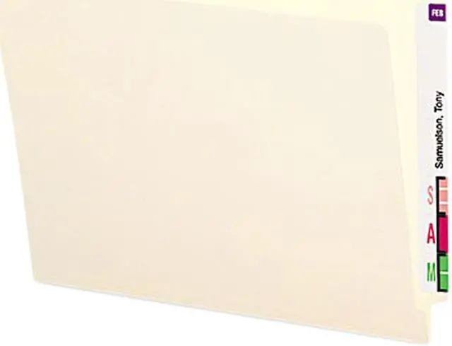 Main image of Smead 24109 Folders, Straight Cut, Reinforced End Tab, Letter, Manila, 100/Box