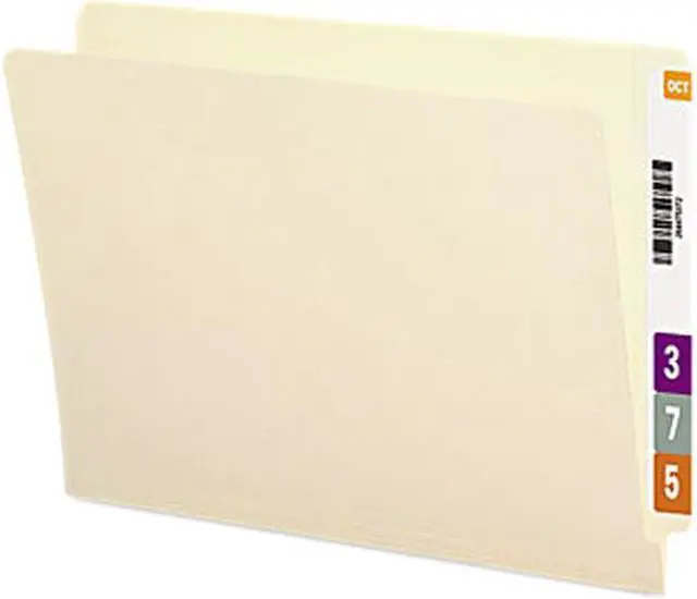 Main image of Smead 24110 Straight Cut End Tab Folders, 9 1/2 Inch Front, Letter, Manila, 100/Box