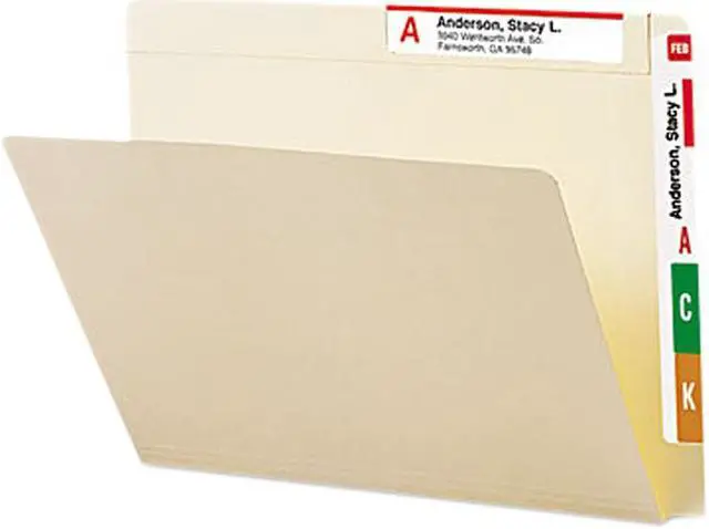 Main image of Smead 24190 Conversion File Folders, Straight Cut Top Tab, Letter, Manila, 100/Box