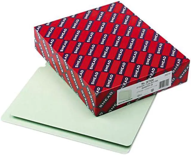 Main image of Smead 26210 Heavy Duty Folders, End Tab, Two Inch Expansion, Letter, Gray Green, 25/Box